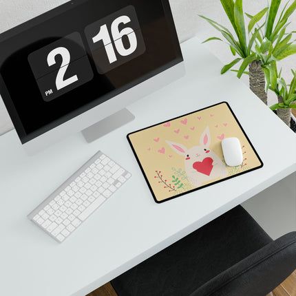Cute Bunny with love design themed Desk Mats