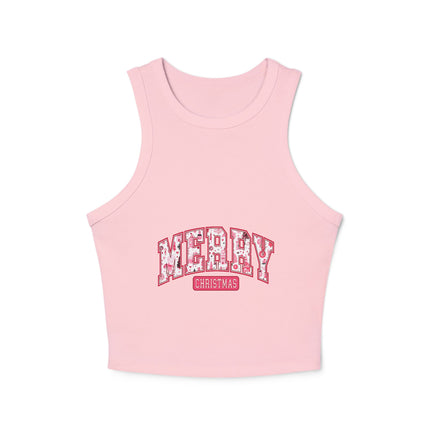 Weihnachtliches Damen Micro Rib Racer Tank Top