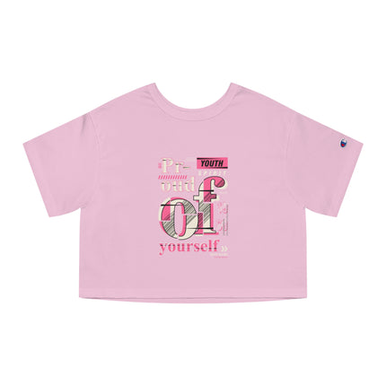 Typography themed Champion Women's Heritage Cropper T-Shirt