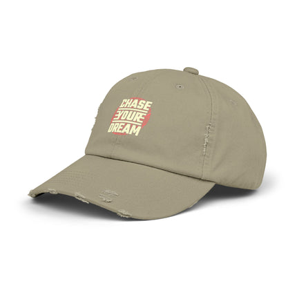 Unisex Distressed Cap mit Typografie-Motiven 