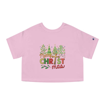 Champion Damen Heritage Cropper T-Shirt mit Weihnachtsmotiv