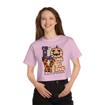 Champion Damen Heritage Cropper T-Shirt mit Halloween-Motiv