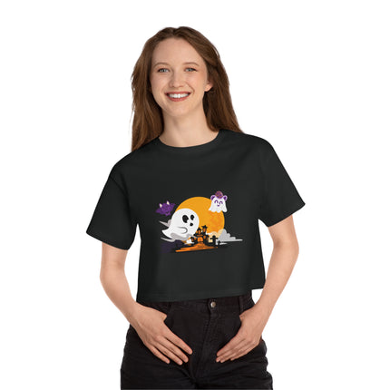 Champion Damen Heritage Cropper T-Shirt mit Halloween-Motiv