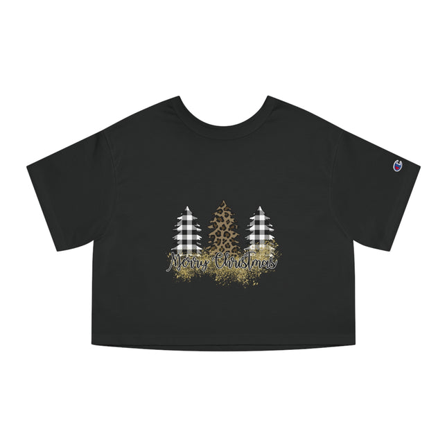 Champion Damen Heritage Cropper T-Shirt mit Weihnachtsmotiv