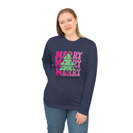 Christmas themed Unisex Performance Long Sleeve Shirt