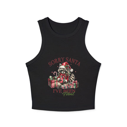 Christmas themed Women's Micro Rib Racer Tank Top