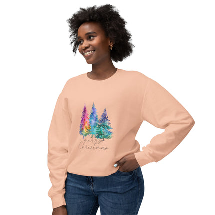 Christmas themed Unisex Lightweight Crewneck Sweatshirt