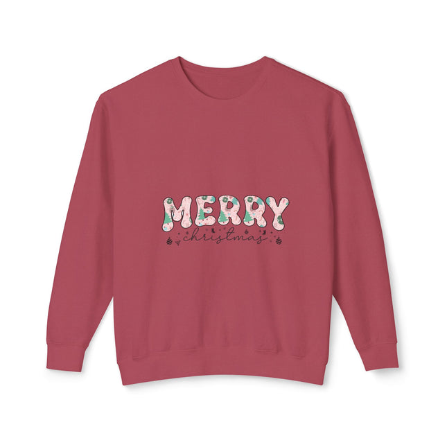 Christmas themed Unisex Lightweight Crewneck Sweatshirt