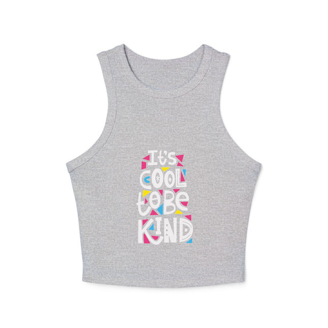 Damen Micro Rib Racer Tank Top mit Typografie-Motiven