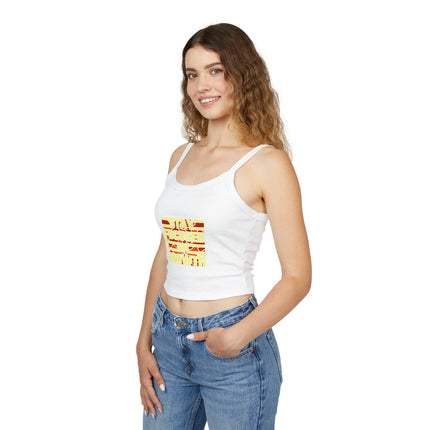 Typografie Themen Damen Spaghetti Strap Tank Top 