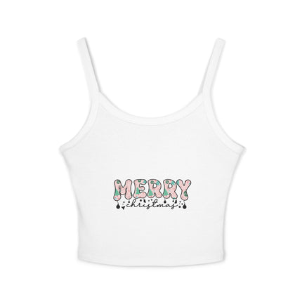 Weihnachtsmotiv Damen Spaghettiträger Tank Top 
