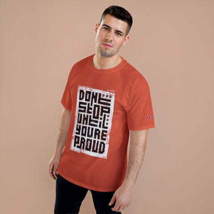 Champion-T-Shirt mit Typografie-Motiv