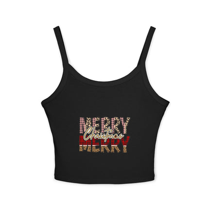 Weihnachtsmotiv Damen Spaghettiträger Tank Top 