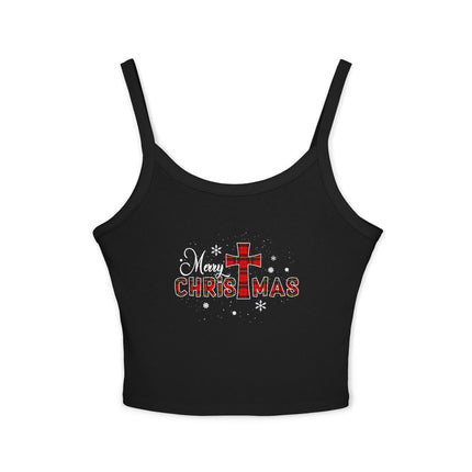 Weihnachtsmotiv Damen Spaghettiträger Tank Top 
