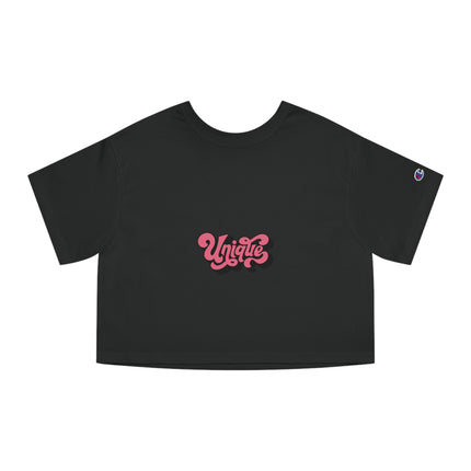 Typography themed Champion Women's Heritage Cropper T-Shirt