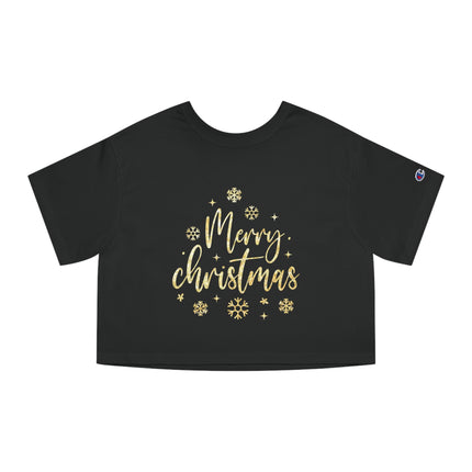 Champion Damen Heritage Cropper T-Shirt mit Weihnachtsmotiv