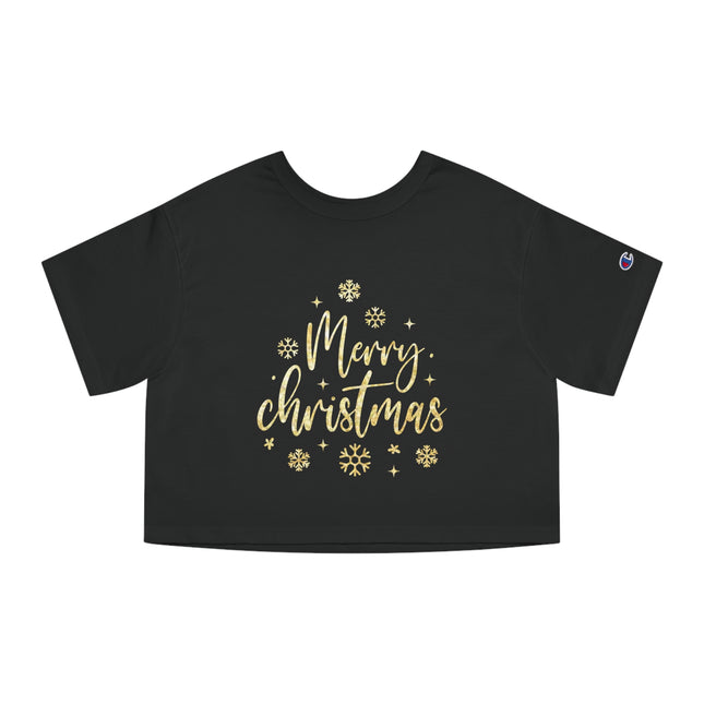 Champion Damen Heritage Cropper T-Shirt mit Weihnachtsmotiv