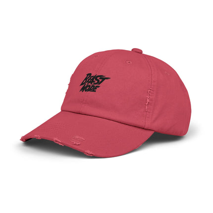 Unisex Distressed Cap mit Typografie-Motiven 