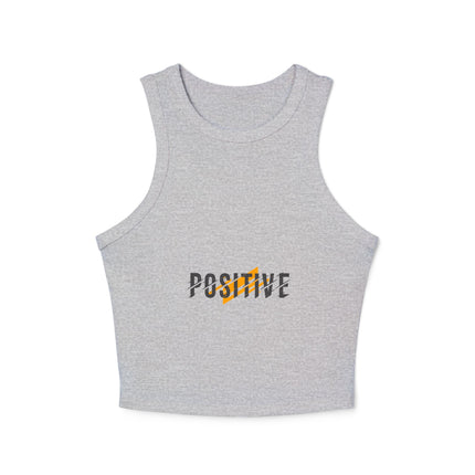 Damen Micro Rib Racer Tank Top mit Typografie-Motiven