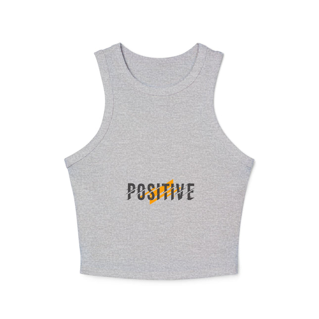 Damen Micro Rib Racer Tank Top mit Typografie-Motiven