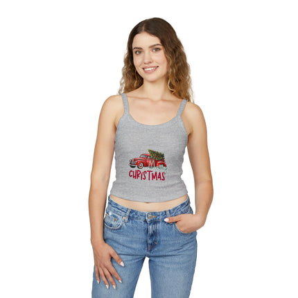 Weihnachtsmotiv Damen Spaghettiträger Tank Top 