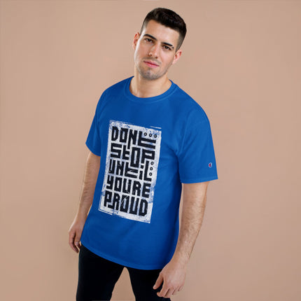 Champion-T-Shirt mit Typografie-Motiv