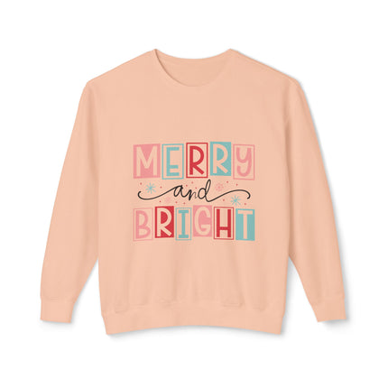 Christmas themed Unisex Lightweight Crewneck Sweatshirt