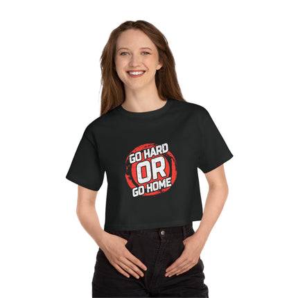 Typography themed Champion Women's Heritage Cropper T-Shirt