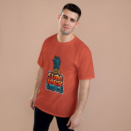 Champion-T-Shirt mit Typografie-Motiv