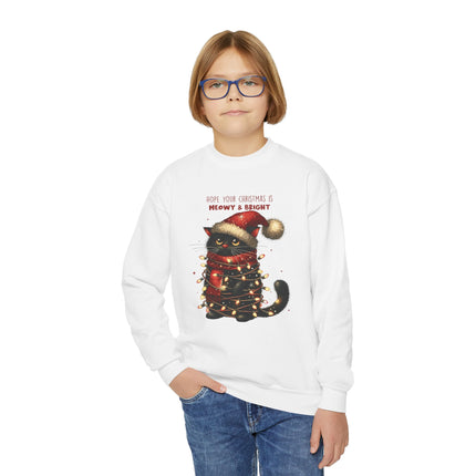 Christmas themed Youth Crewneck Sweatshirt