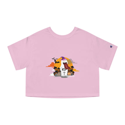 Champion Damen Heritage Cropper T-Shirt mit Halloween-Motiv