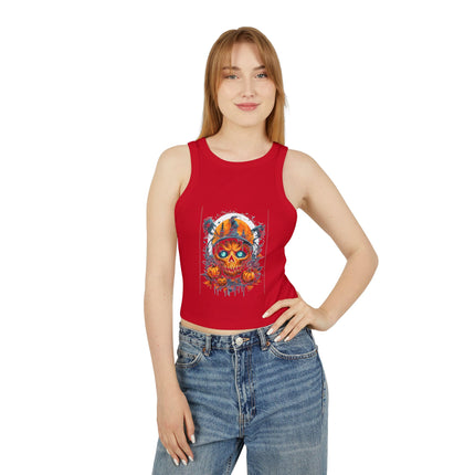 Halloween-Themen Damen Micro Rib Racer Tank Top