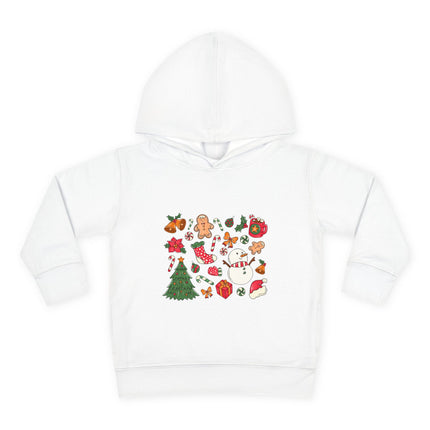 Christmas themed Toddler Pullover Fleece Hoodie