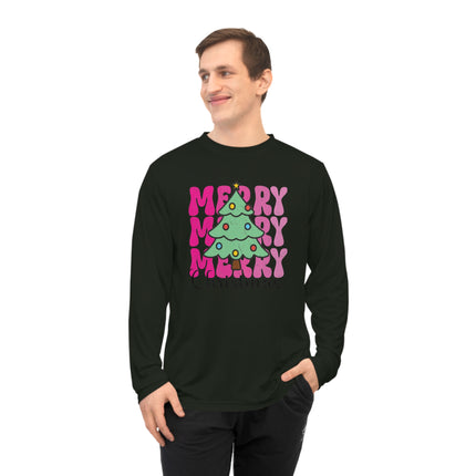 Christmas themed Unisex Performance Long Sleeve Shirt
