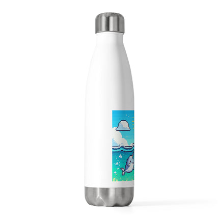 Niedliche 20oz Isolierflasche mit 2 Wal-Design 