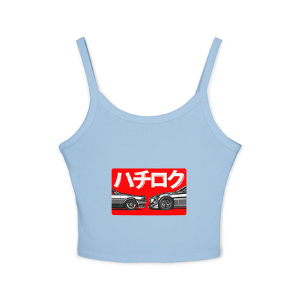 Auto-Enthusiasten Themen Damen Spaghetti Strap Tank Top 