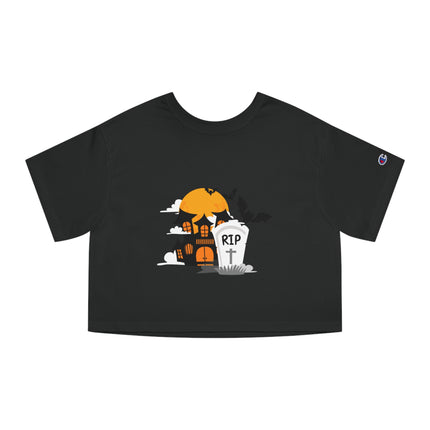 Champion Damen Heritage Cropper T-Shirt mit Halloween-Motiv