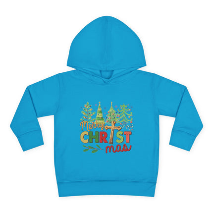 Christmas themed Toddler Pullover Fleece Hoodie