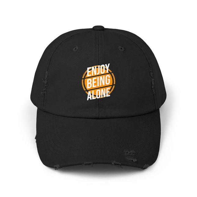 Unisex Distressed Cap mit Typografie-Motiven 
