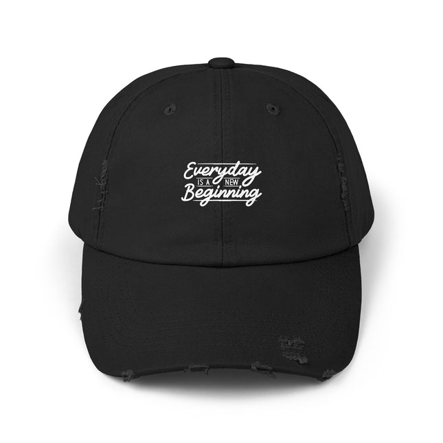 Unisex Distressed Cap mit Typografie-Motiven 