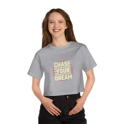 Typography themed Champion Women's Heritage Cropper T-Shirt