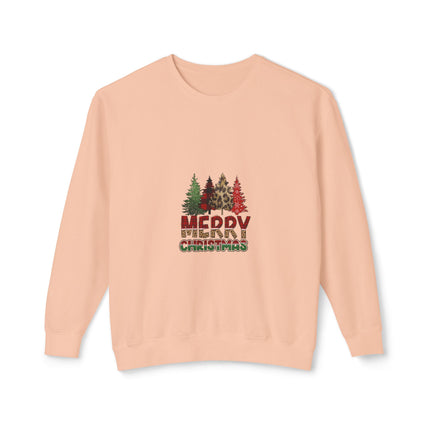 Christmas themed Unisex Lightweight Crewneck Sweatshirt