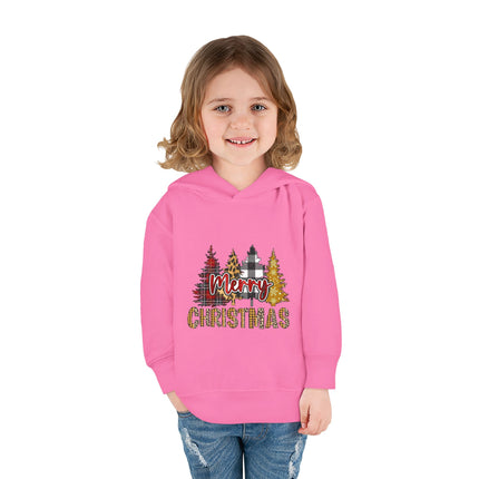 Christmas themed Toddler Pullover Fleece Hoodie