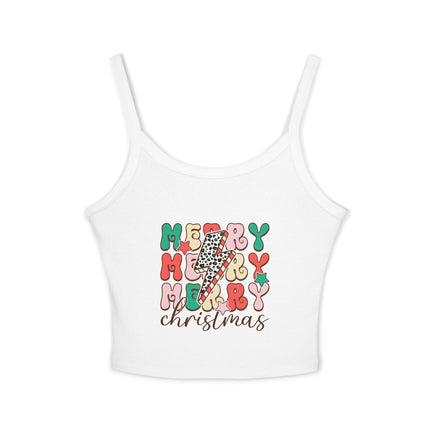 Weihnachtsmotiv Damen Spaghettiträger Tank Top 