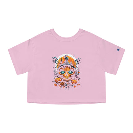 Champion Damen Heritage Cropper T-Shirt mit Halloween-Motiv
