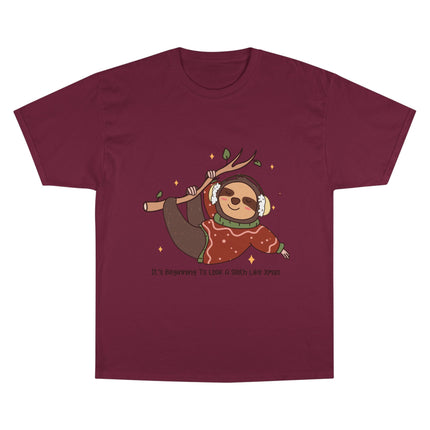 Champion-T-Shirt mit Weihnachtsmotiv