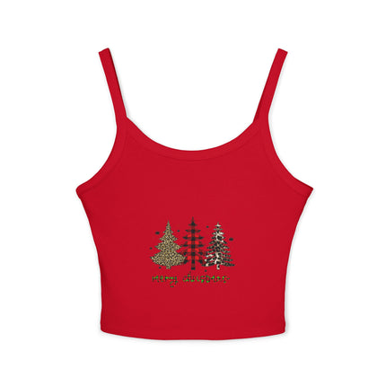 Weihnachtsmotiv Damen Spaghettiträger Tank Top 