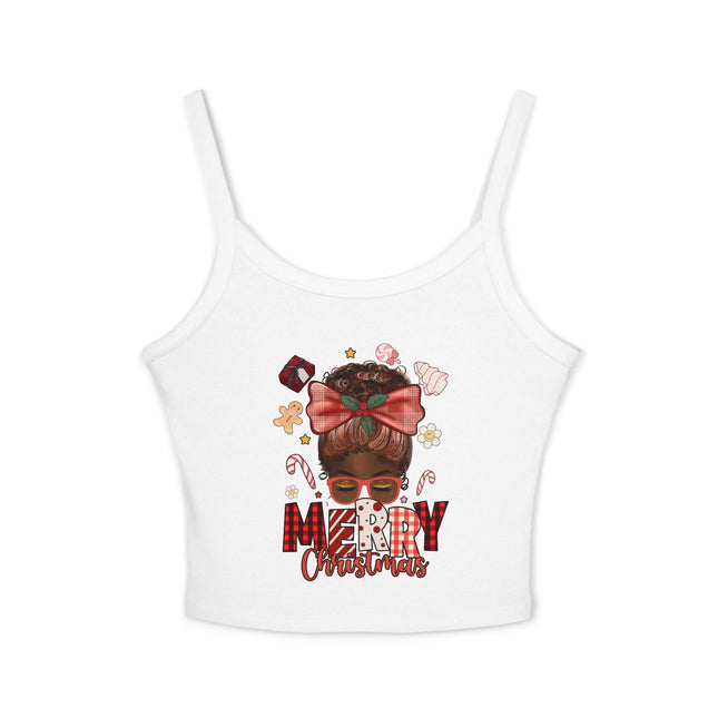 Weihnachtsmotiv Damen Spaghettiträger Tank Top 