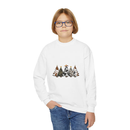Christmas themed Youth Crewneck Sweatshirt