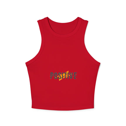 Damen Micro Rib Racer Tank Top mit Typografie-Motiven